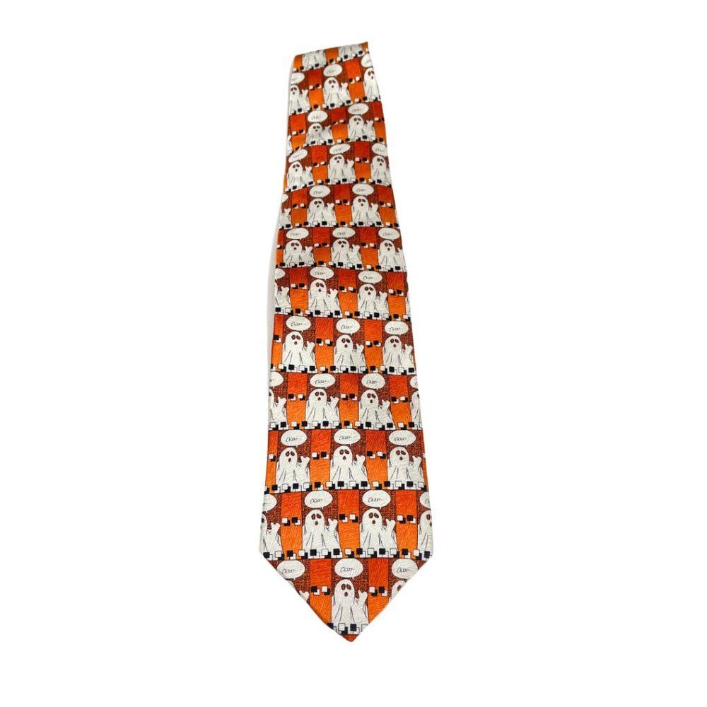Halloween Ghost Novelty Silk Necktie